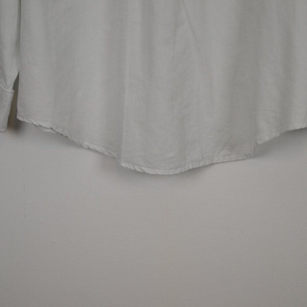 Anthropologie Maeve Cotton Blend Long Sleeve Button Down 1 Pocket Woemen L Shirt - Picture 6 of 9